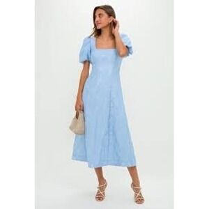 NWT Hyacinth House Tuckernuck Ice Blue Jacquard Inez Maxi Dress ($178) Medium